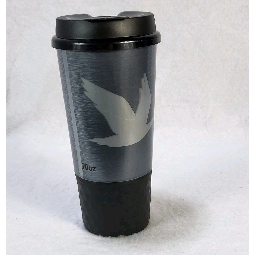 Wawa‎ Travel Mug 20oz Whirley Drink Works Gray Black Goose Logo